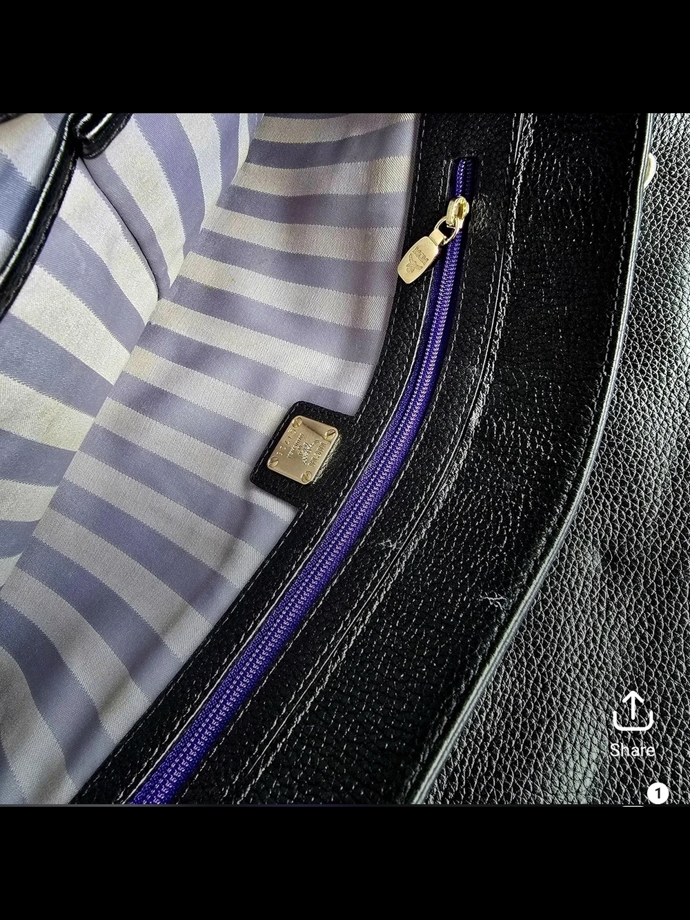 MCM Black Leather Crossbody Bag with Gold Hardware - Picture 4 of 4